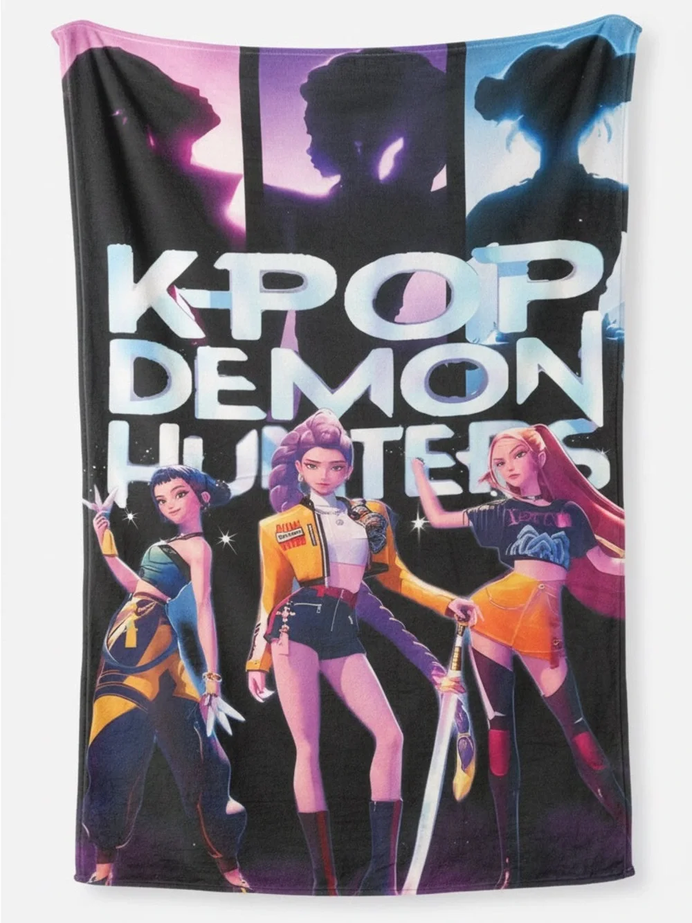 K-Pop Demon Hunters Graphic Throw Blanket in Multicolor